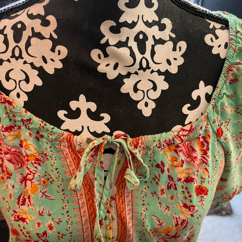 Patterned summer dress.